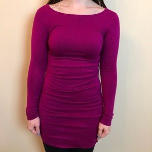 Express Sweater Dress Fuchsia